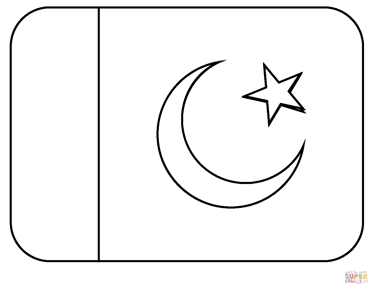 Dibujos de bandera pakistan para colorear