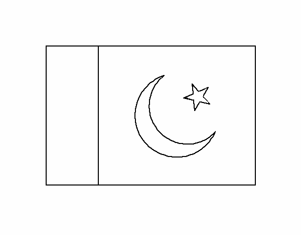 Dibujos de bandera pakistan para colorear
