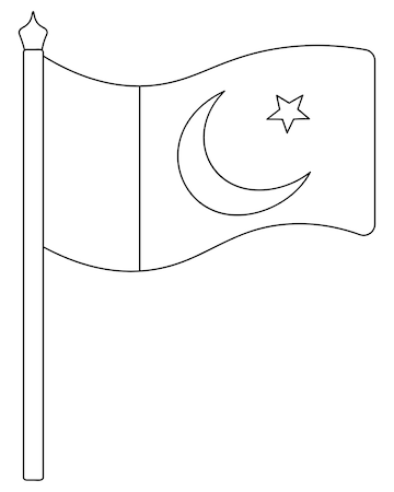 Dibujos de bandera pakistan para colorear
