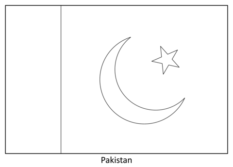 Dibujos de bandera pakistan para colorear