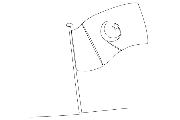 Dibujos de bandera pakistan para colorear