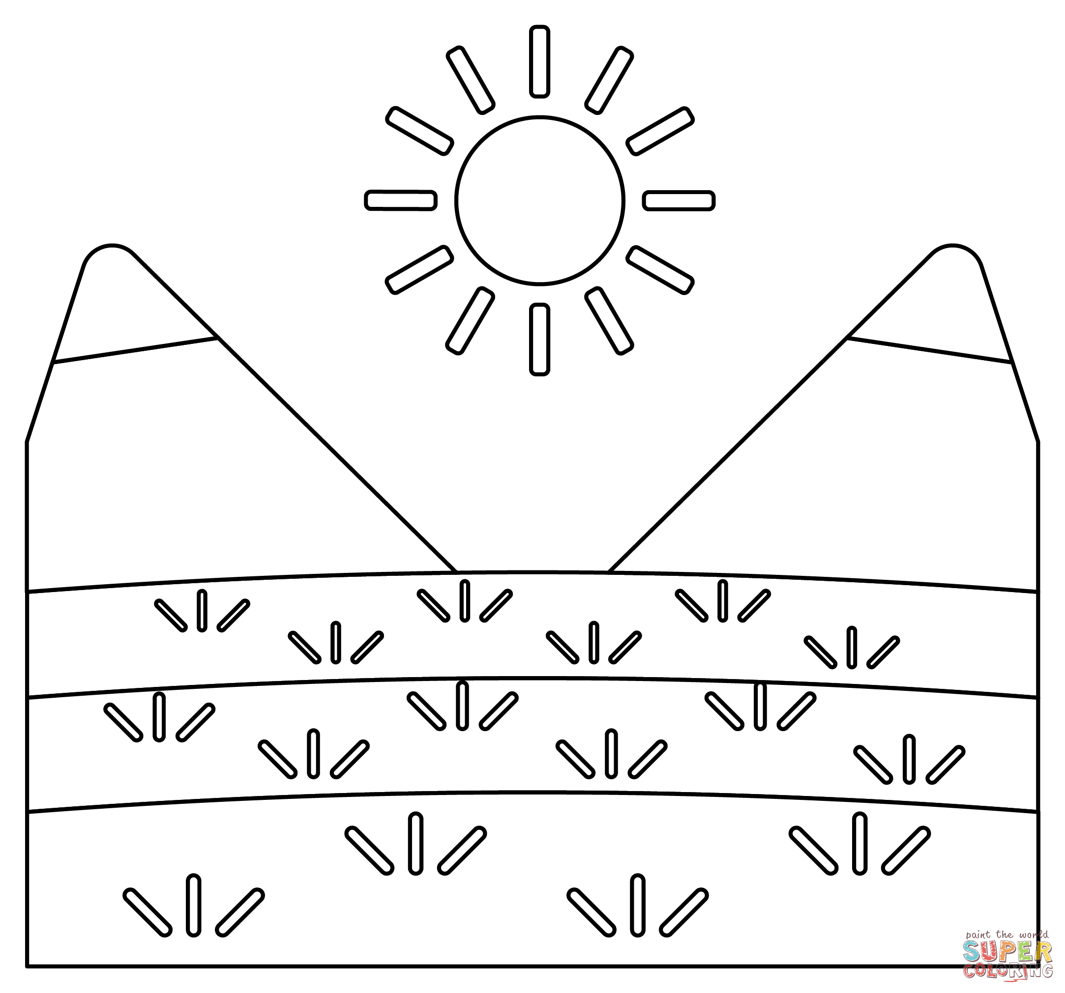 Dibujos de valle para colorear