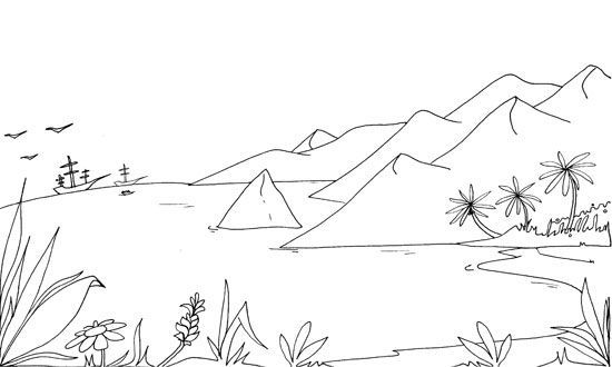 Dibujos de valle para colorear