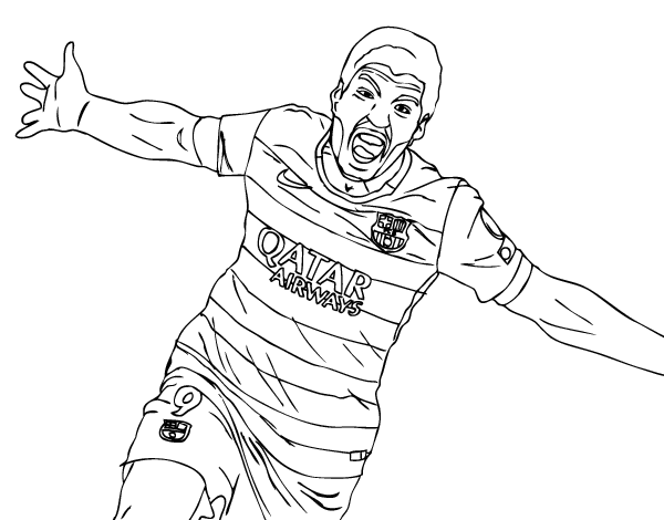 Dibujos de luis suarez para colorear