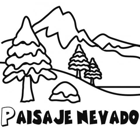 Dibujos de nevado para colorear
