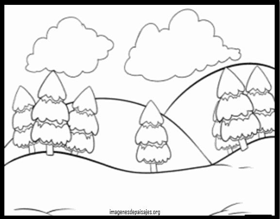 Dibujos de nevado para colorear