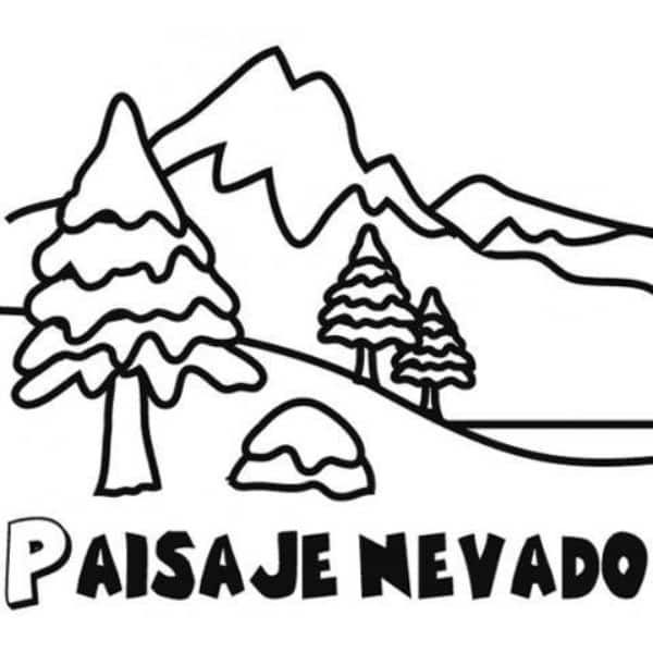 Dibujos de nevado para colorear