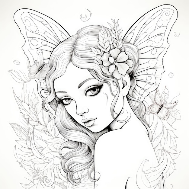 Dibujos de ninfas para colorear