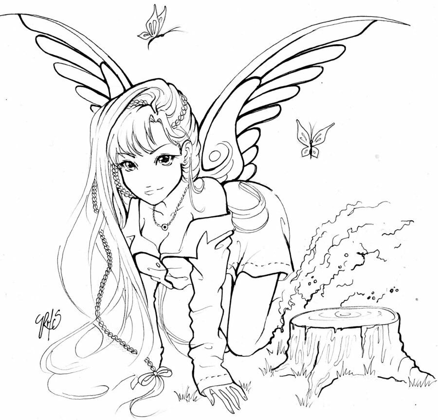 Dibujos de ninfas para colorear