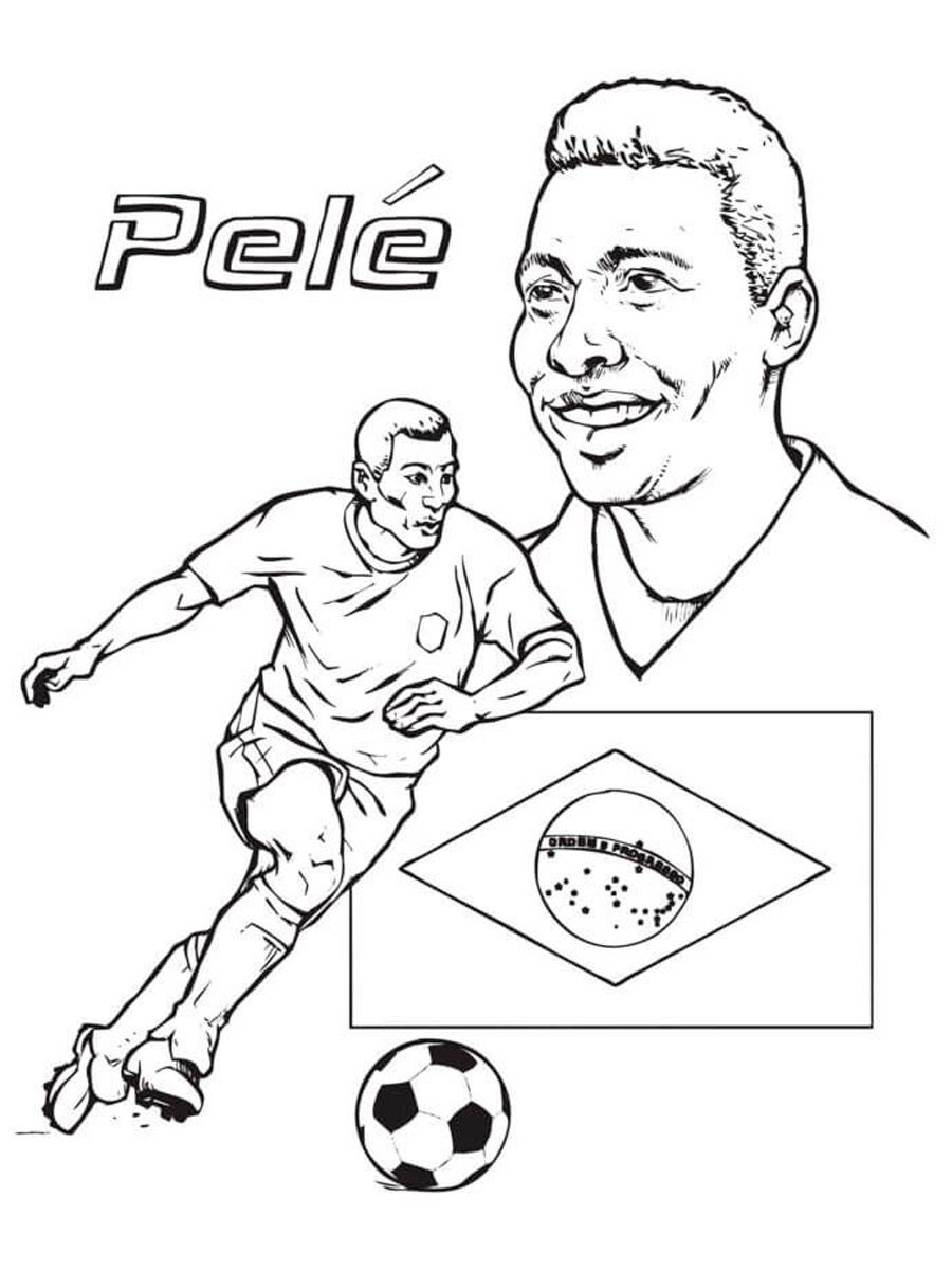 Dibujos de pele para colorear