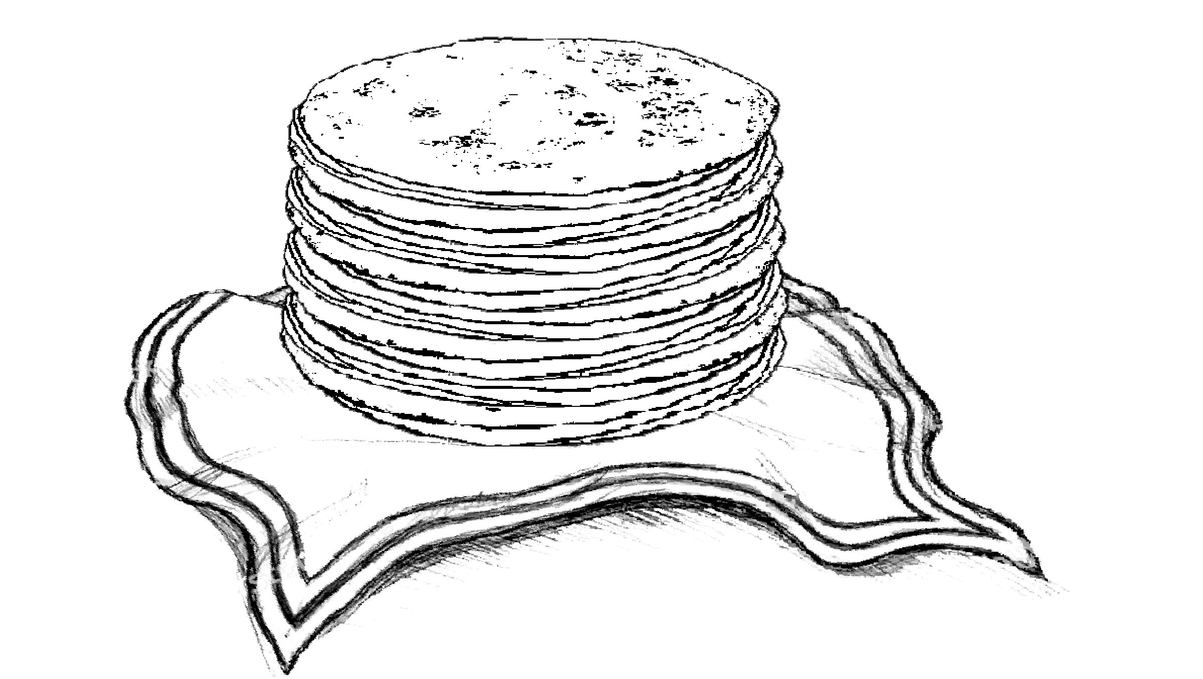 Dibujos de tortillas para colorear