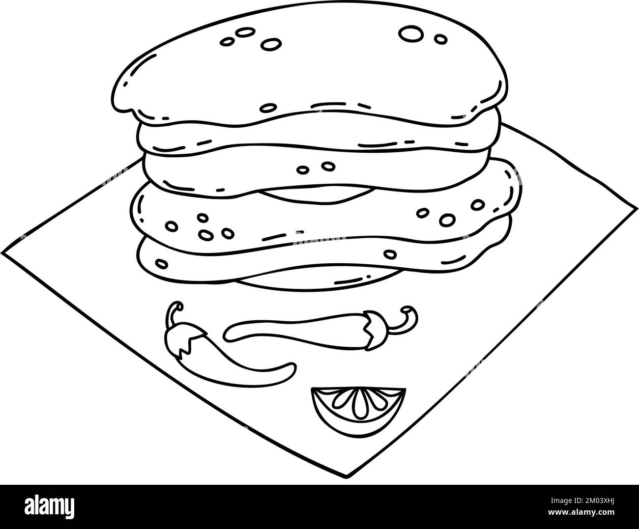 Dibujos de tortillas para colorear