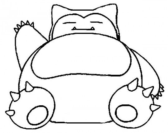 Dibujos de snorlax para colorear