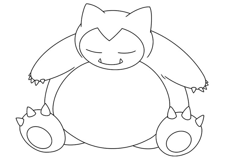 Dibujos de snorlax para colorear