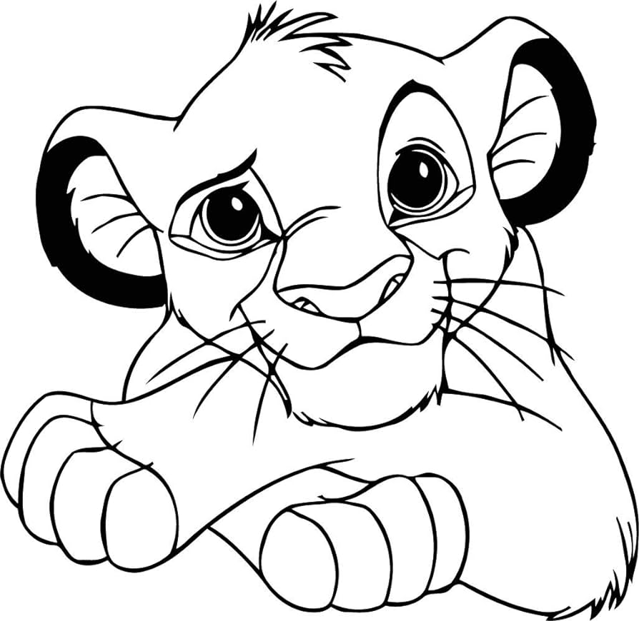 Dibujos de simba para colorear