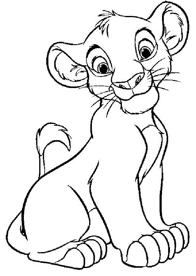 Dibujos de simba para colorear