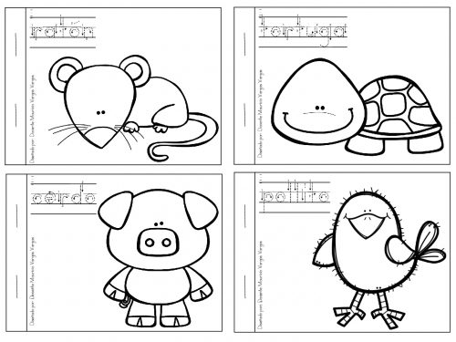 Dibujos de libro animales pdf para colorear | vsun