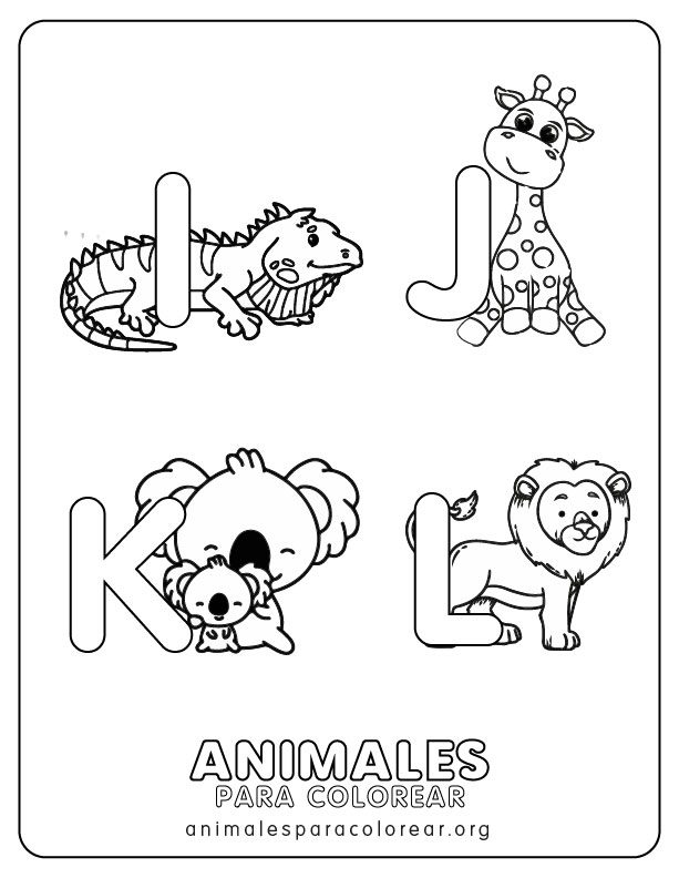 Dibujos de libro animales pdf para colorear | vsun