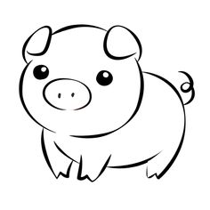Dibujos de puerquitos para colorear