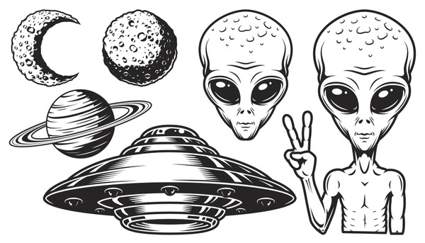 Dibujos de extraterrestres animados para colorear