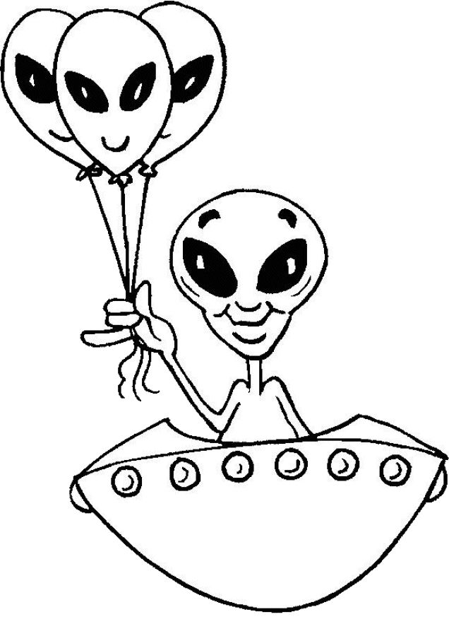 Dibujos de extraterrestres animados para colorear