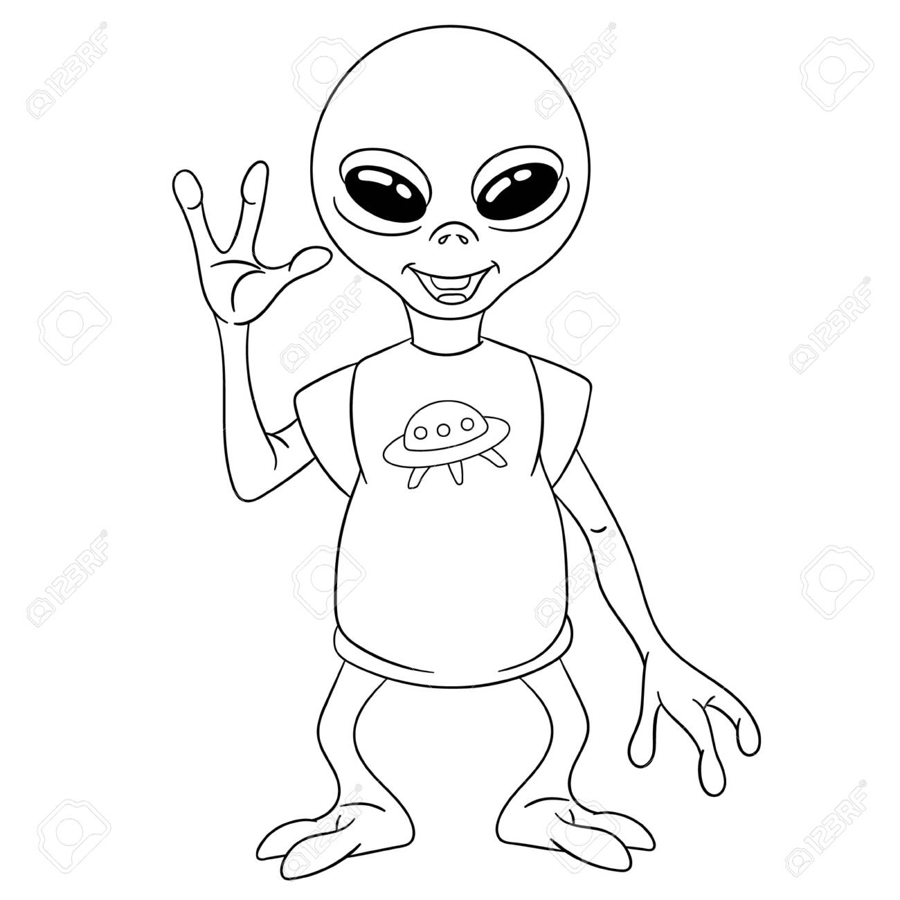 Dibujos de extraterrestres animados para colorear