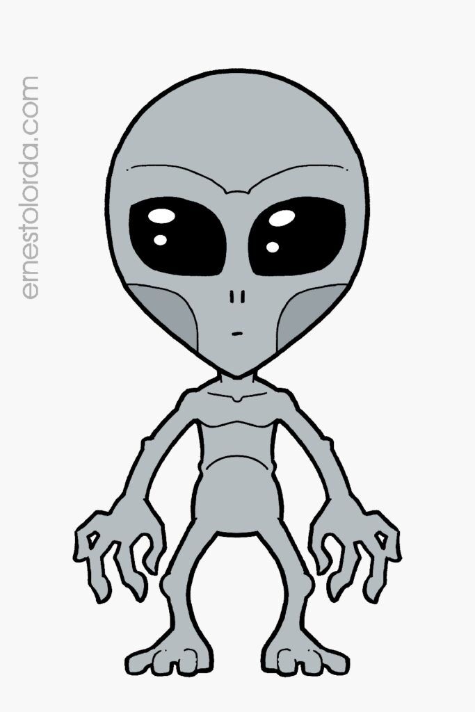 Dibujos de extraterrestres animados para colorear