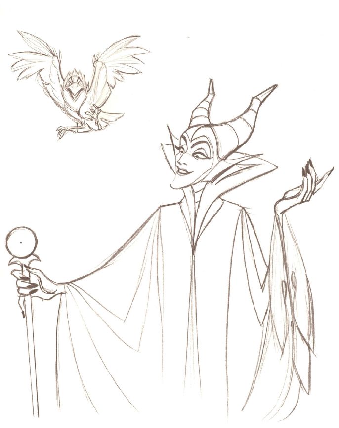 Dibujos de malefica disney para colorear