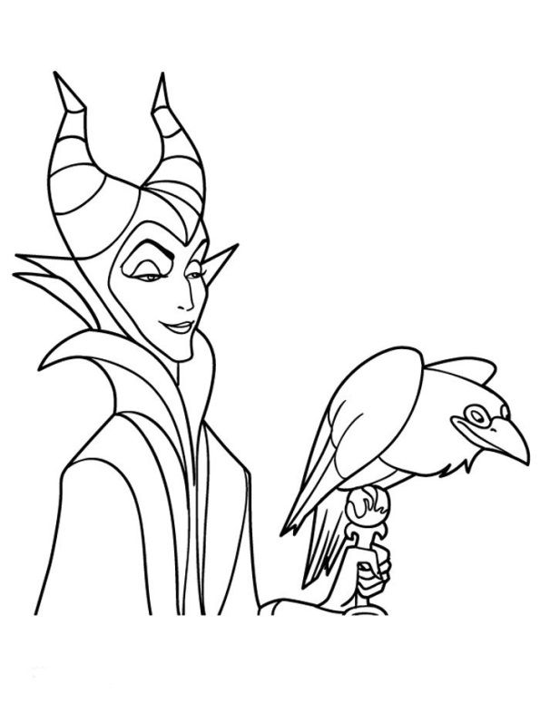 Dibujos de malefica disney para colorear