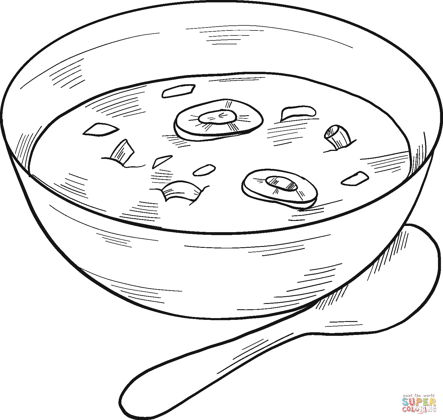 Dibujos de sopa para colorear