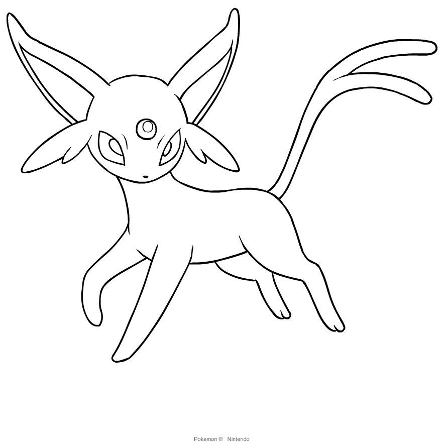Dibujos de pokemon espeon para colorear