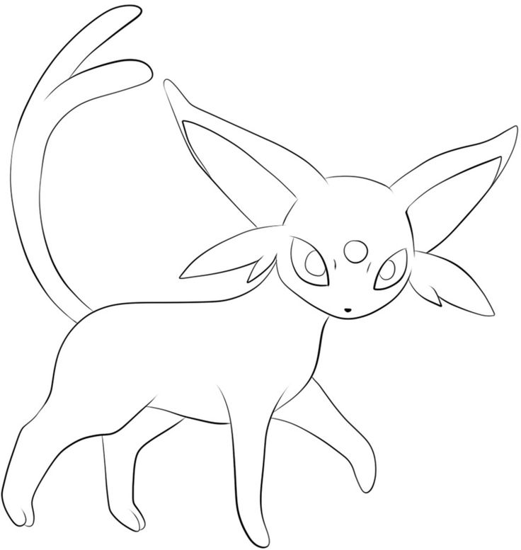 Dibujos de pokemon espeon para colorear