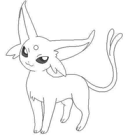 Dibujos de pokemon espeon para colorear