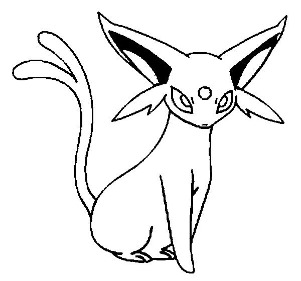 Dibujos de pokemon espeon para colorear
