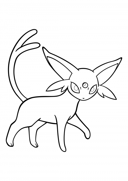 Dibujos de pokemon espeon para colorear