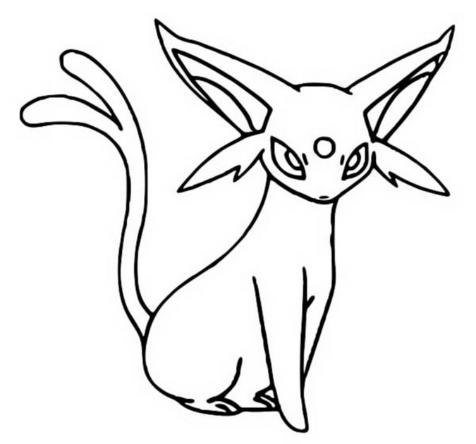 Dibujos de pokemon espeon para colorear