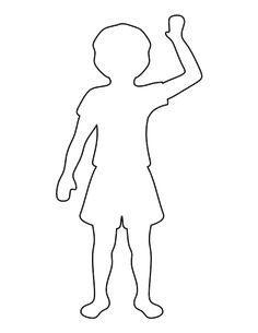 Dibujos de silueta ninos para colorear