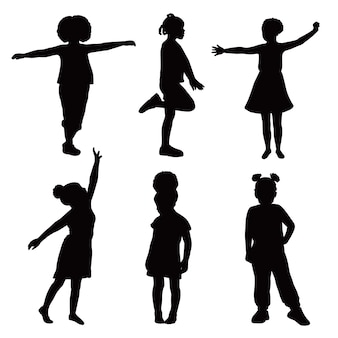 Dibujos de silueta ninos para colorear