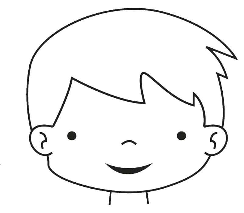 Dibujos de caras niños para colorear