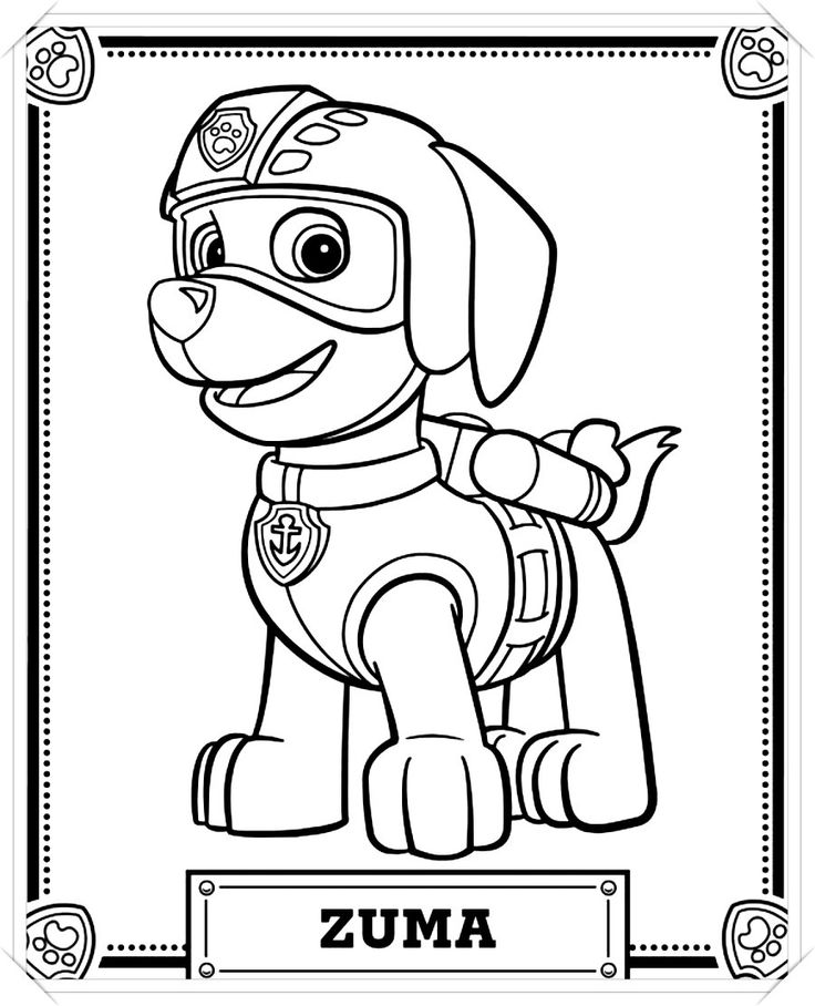 Dibujos de descargar patrulla canina para colorear