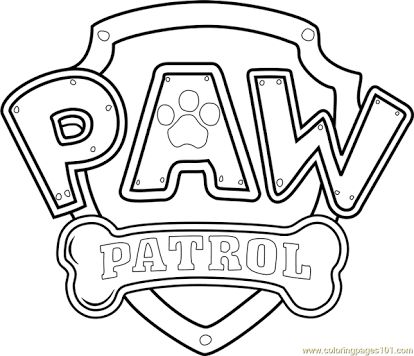 Dibujos de escudo patrulla canina para colorear