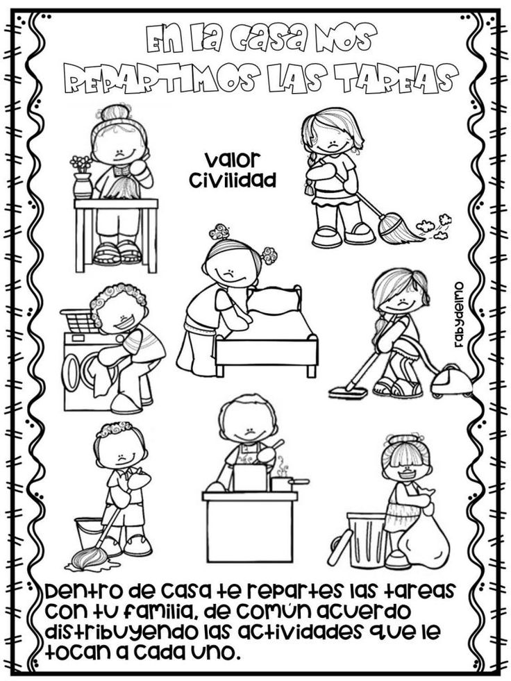 Dibujos de ficha valores para colorear