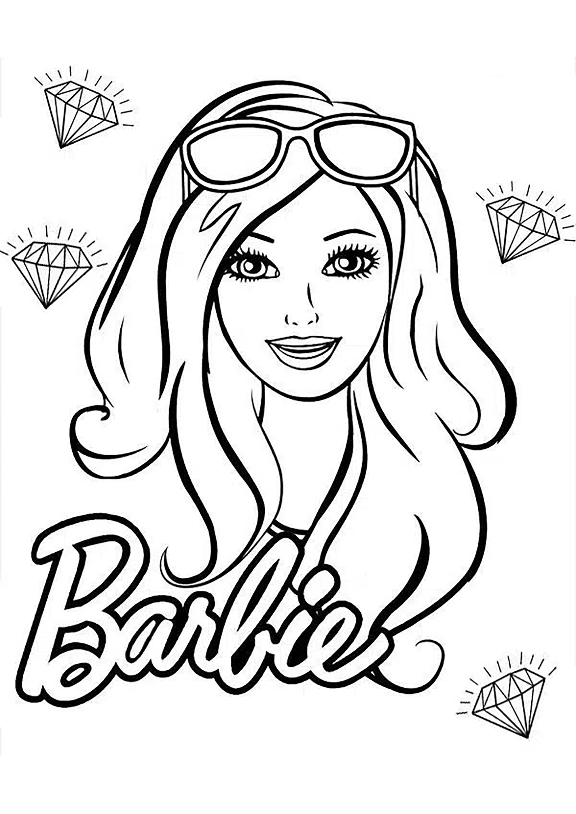 Dibujos de fotos barbie para colorear