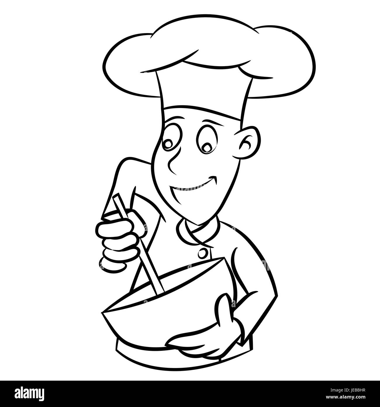 Dibujos de hombre cocinando para colorear