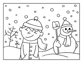 Dibujos de infantiles invierno para colorear