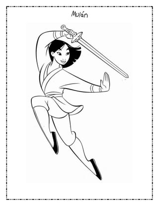 Dibujos de libro princesas disney pdf para colorear