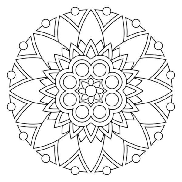 Dibujos de mandalas hindúes para colorear