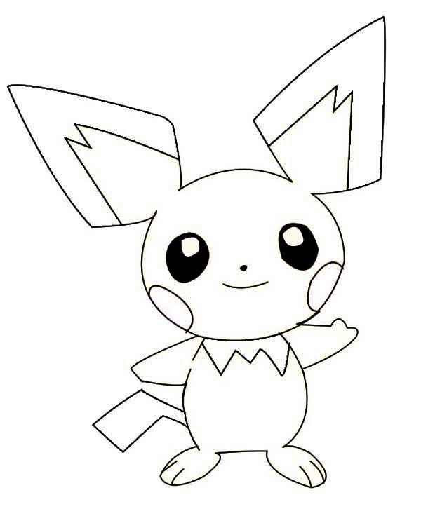 Dibujos de pokemon pichu para colorear