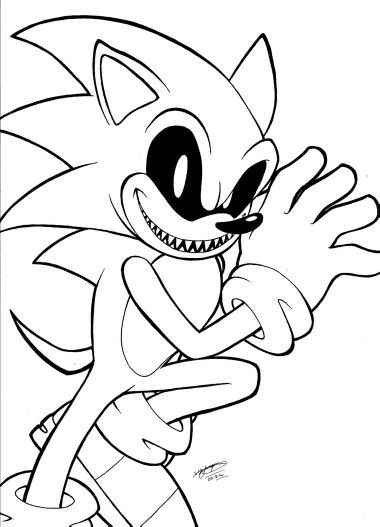 Dibujos de sonic exe para colorear